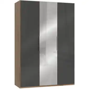 Möbelix Drehtürenschrank 150cm Level, Grau/eiche Dekor Angebot