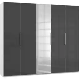 Möbelix Drehtürenschrank 250cm Level, Grau/weiß Angebot