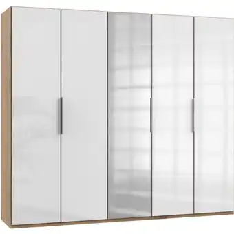 Möbelix Drehtürenschrank 250cm Level, Weiß/eiche Dekor Angebot