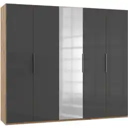Möbelix Drehtürenschrank 250cm Level, Grau/eiche Dekor Angebot