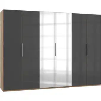 Möbelix Drehtürenschrank 300cm Level, Grau/eiche Dekor Angebot