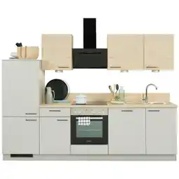 Möbelix Küchenzeile Win/plan Mit Geräte 280 Cm Hellgrau/wildeiche Angebot