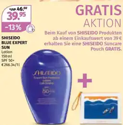Müller Shiseido blue expert sun lotion Angebot
