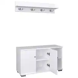 Möbelix Garderobe Gados 2-teilig Weiß Angebot