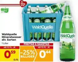 Billa Waldquelle Mineralwasser div. Sorten Angebot