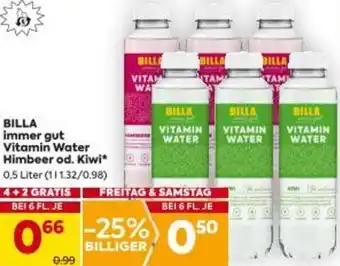 Billa BILLA immer gut Vitamin Water Himbeer od. Kiwi Angebot