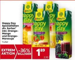 Billa Happy Day Spezialitäten div. Sorten inkl. Orange- Mango und Orange- Maracuja Angebot