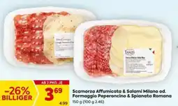 Billa Scamorza Affumicata & Salami Milano od. Formaggio Peperoncino & Spianata Romana Angebot