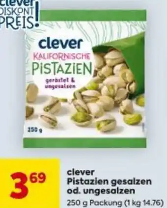 Billa clever Pistazien gesalzen od. ungesalzen Angebot