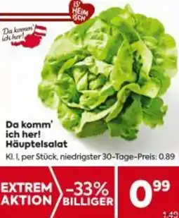 Billa Da komm' ich her! Häuptelsalat Angebot