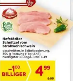 Billa Hofstädter Schnitzel vom Strohwohlschwein Angebot