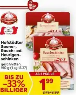 Billa Hofstädter Sauna-, Rauch- od. Heurigen- schinken Angebot