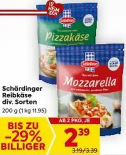 Billa Schärdinger Reibkäse div. Sorten Angebot