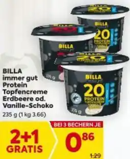Billa BILLA immer gut Protein Topfencreme Erdbeere od. Vanille-Schoko Angebot