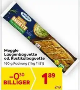 Billa Meggle Laugenbaguette od. Rustikalbaguette Angebot