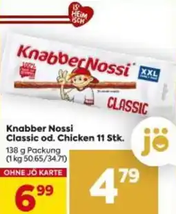 Billa Knabber Nossi Classic od. Chicken 11 Stk Angebot