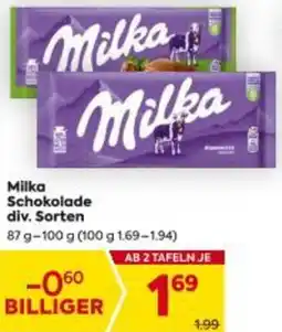 Billa Schokolade div. Sorten Angebot