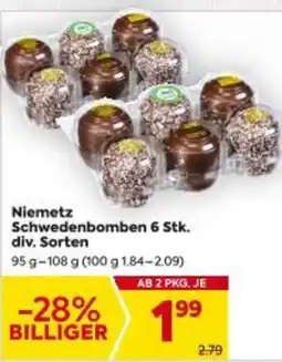 Billa Niemetz Schwedenbomben 6 Stk. div. Sorten Angebot