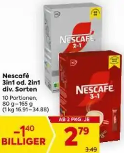 Billa 3in1 od. 2in1 div. Sorten Angebot