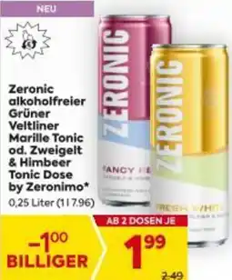 Billa Zeronic alkoholfreier Grüner Veltliner Marille Tonic od. Angebot