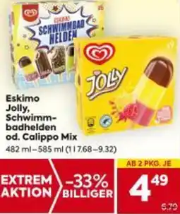 Billa Eskimo Jolly Schwimm badhelden od. Calippo Mix Angebot