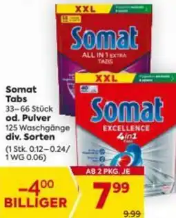 Billa Somat Tabs od. Pulver Angebot