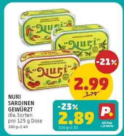 PENNY NURI SARDINEN GEWÜRZT Angebot