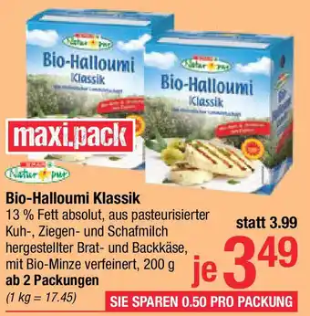 Maximarkt Spar Natur pur Bio-Halloumi Klassik Angebot