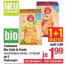 Maximarkt Teekanne Bio cold & fresh Angebot