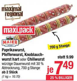 Maximarkt Maier paprikawurst Angebot