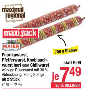 Maximarkt Maier paprikawurst Angebot