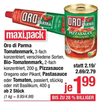 Maximarkt Oro Di Parma Bio Tomatenmark Angebot