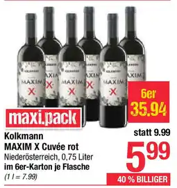 Maximarkt Weingut kolkmann maxim x cuvée rot Angebot