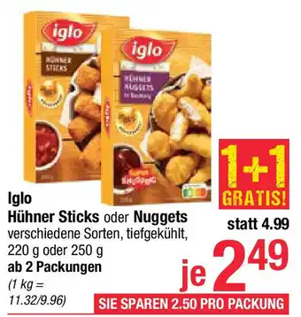 Maximarkt Iglo Hühner Sticks Angebot