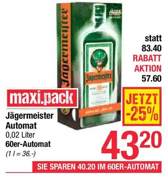 Maximarkt Jägermeister Automat Angebot