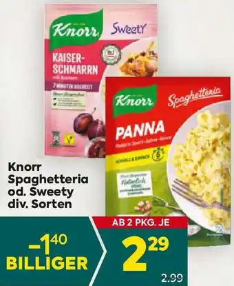 Billa Spaghetteria od. Sweety Angebot