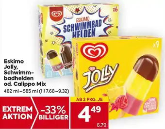 Billa Jolly, Schwimm- badhelden od. Calippo Mix Angebot