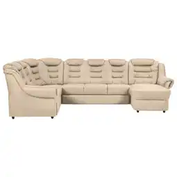 Möbelix Wohnlandschaft Boston Beige Lederlook Angebot