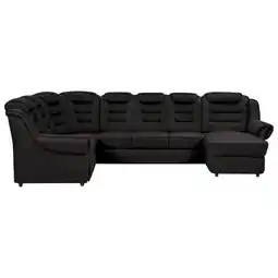 Möbelix Wohnlandschaft Boston Schwarz Lederlook Angebot