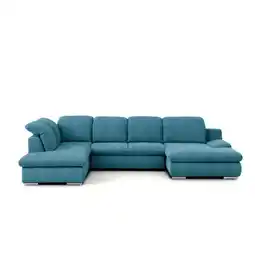 Möbelix Wohnlandschaft Isona Blau Chenille Angebot