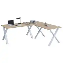 Möbelix Eckschreibtisch Lona 160x160cm Weiß/Eiche Angebot