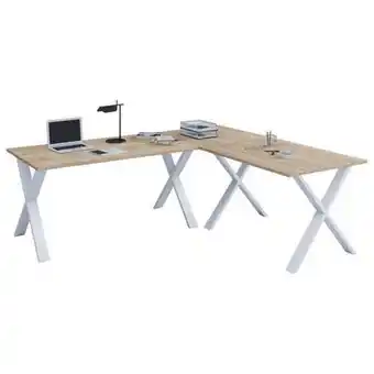 Möbelix Eckschreibtisch Lona 160x160cm Weiß/Eiche Angebot