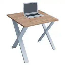 Möbelix Schreibtisch Lona L: 80 cm Weiß/Eiche Angebot