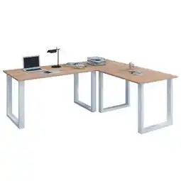 Möbelix Eckschreibtisch Lona 220x220cm Weiß/Eiche Angebot