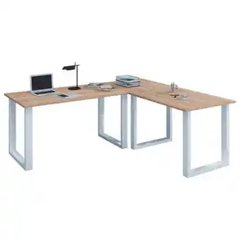 Möbelix Eckschreibtisch Lona 220x220cm Weiß/Eiche Angebot