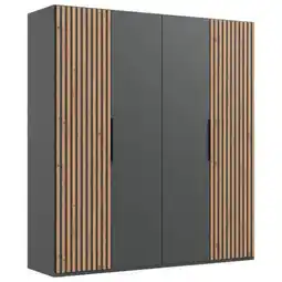 Möbelix Drehtürenschrank Andorra Eiche/Graphitfarben B: 200 cm Angebot