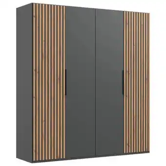 Möbelix Drehtürenschrank Andorra Eiche/Graphitfarben B: 200 cm Angebot