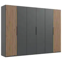 Möbelix Drehtürenschrank Andorra Eiche/Graphitfarben B: 300 cm Angebot