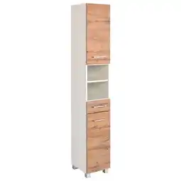 Möbelix Hochschrank Paris Eiche Wotan/weiß B: 30 Cm Angebot