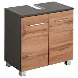 Möbelix Waschbeckenunterschrank Paris Eiche Wotan/Weiß B: 60 cm Angebot